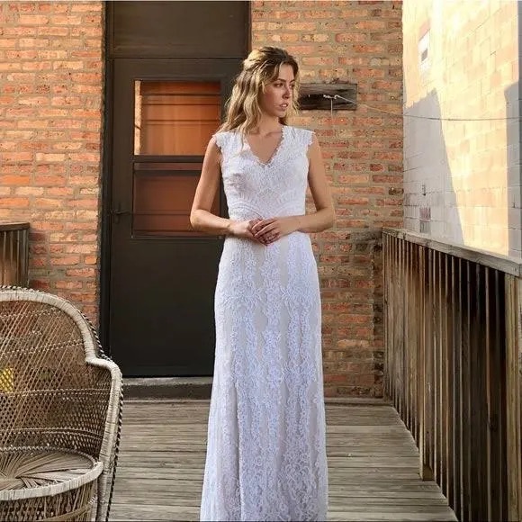 Tadashi Shoji for BHLDN Fiorelle Wedding Gown 14 - Picture 8 of 13